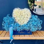 باکس گل عروس با رز برای تولد و سورپرایز عاشقانه آقا