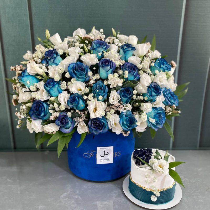 جعبه گل و کیک مردانه