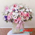 سبد گل چوبی