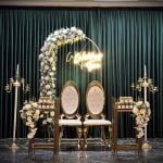 گل استند و طاق پشت عروس داماد