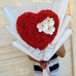 دسته گل قلبی هدیه عاشقانه