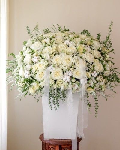 باکس گل قدی سفید