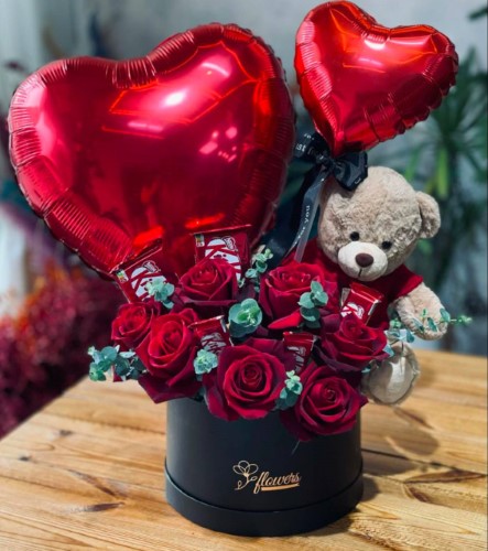 خرس و شکلات گل بادکنک ولنتاین
