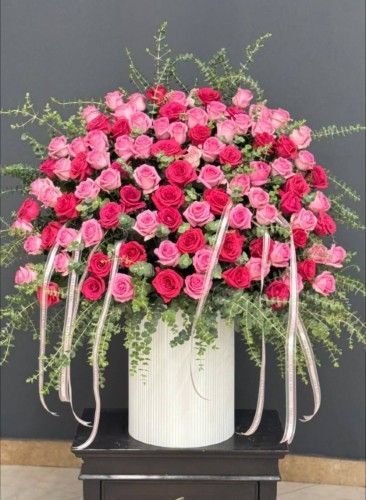 باکس گل تمام رز رنگی