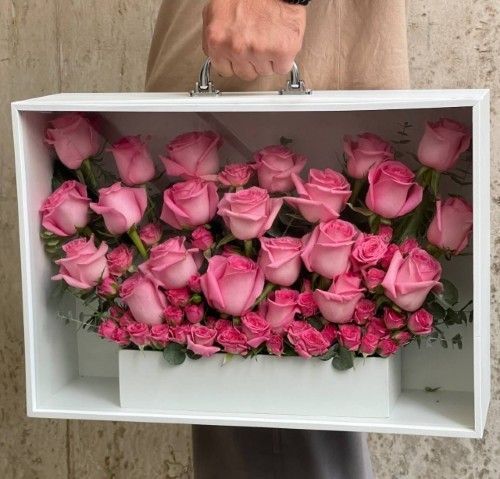 باکس رز چمدانی صورتی