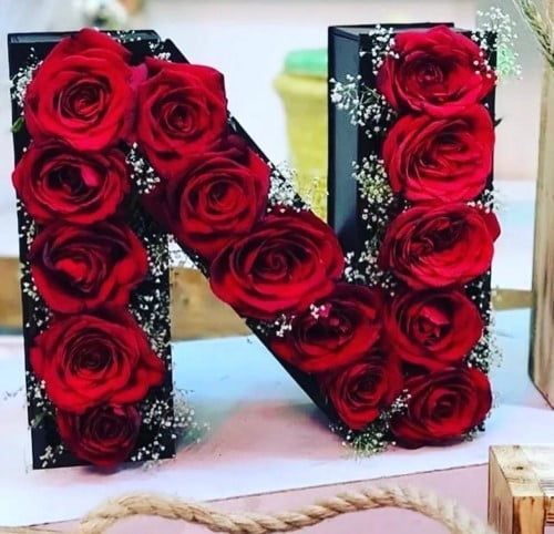 گل رز با حرف اول اسم انگلیسی