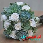 دسته گل عروس سفید