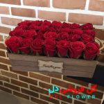 باکس گل رز چوبی