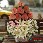 سبد گل ساده و شیک